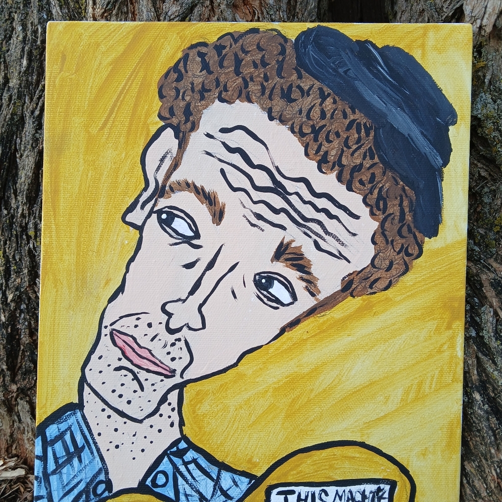 Woody Guthrie Portrait Painting - Picture 10 of 11